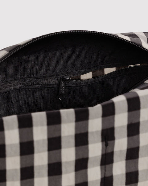 Dopp Kit - Black And Cream Gingham