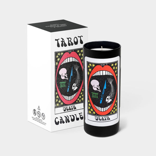 Tarot Death Candle 6" - Tobacco & Orange