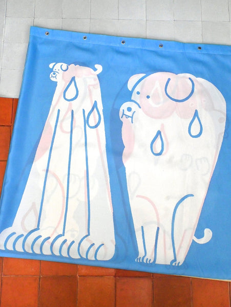 "Wet Dogs" Shower Curtain
