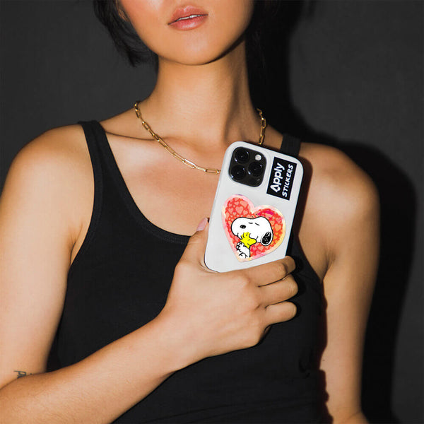 Holo Heart Snoopy - Die-Cut Sticker (Valentines)