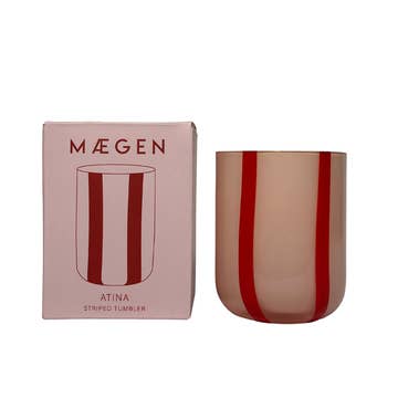 Atina Striped Tumbler - Pink