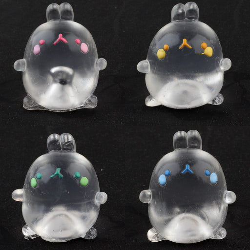 Molang Clear Mochi Squishy Figure Fidget Toy