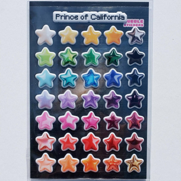 Puffy Rainbow Star Sticker Sheet