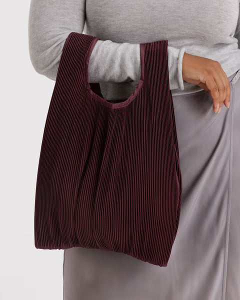 Pleated Baggu - Mahogany