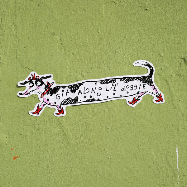 Git Along Doggie Bumper Sticker