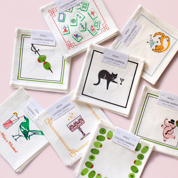 Mah Jong Tiles Cocktail Napkin Set