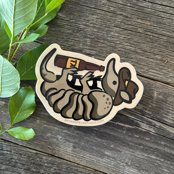 Drinking Dillo Sticker
