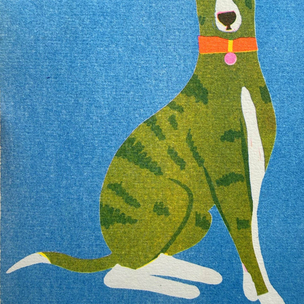 Whippet Mini Print - Blue