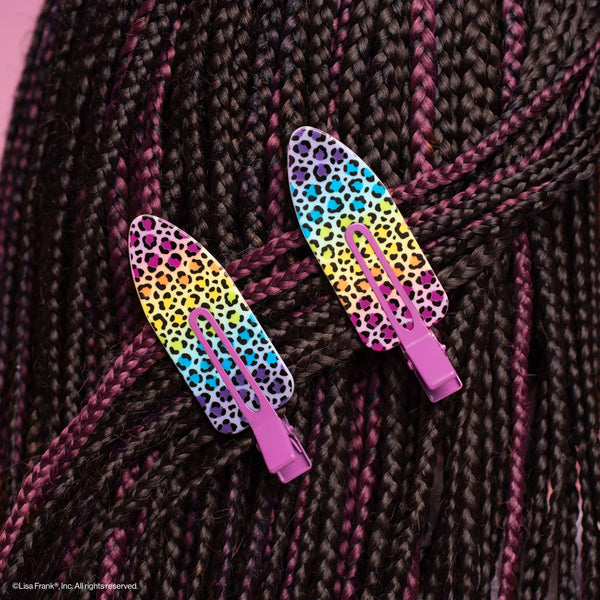 Lisa Frank X Kitsch Xl Creaseless Clips - Rainbow Leopard