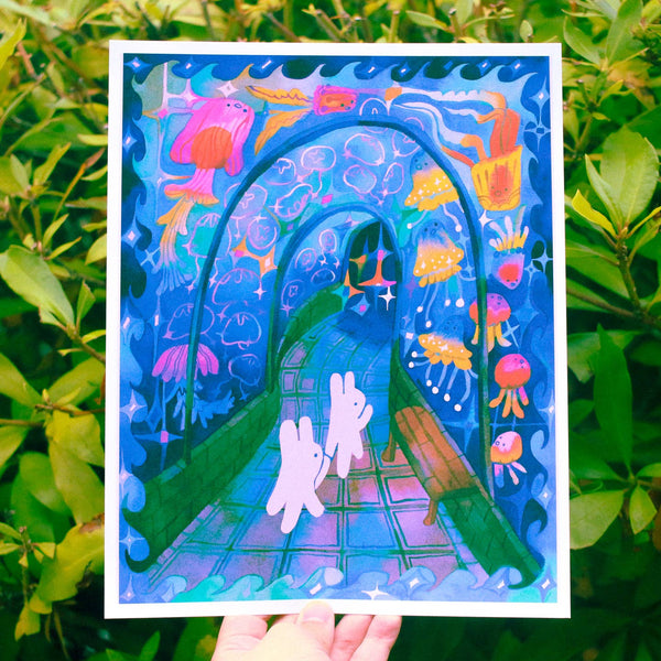 'Aquarium Date' Art Print