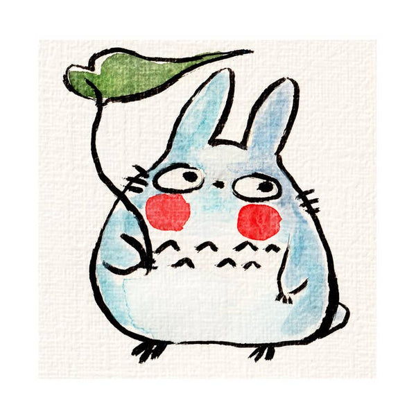 Lil Blue Totoro Mini Print