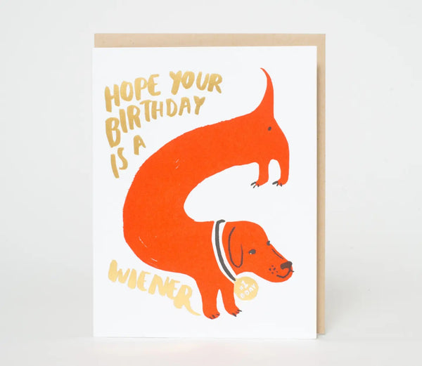 Wiener Dog Birthday Card