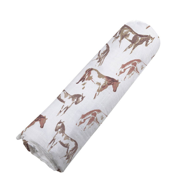 Wild Horses Bamboo Swaddle