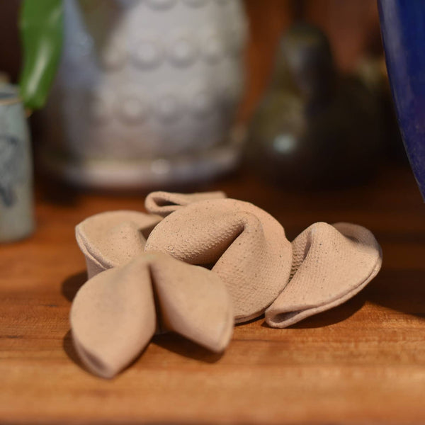 Ceramic Fortune Cookie with Take Out Box