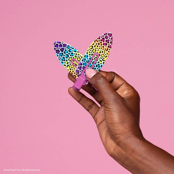 Lisa Frank X Kitsch Xl Creaseless Clips - Rainbow Leopard