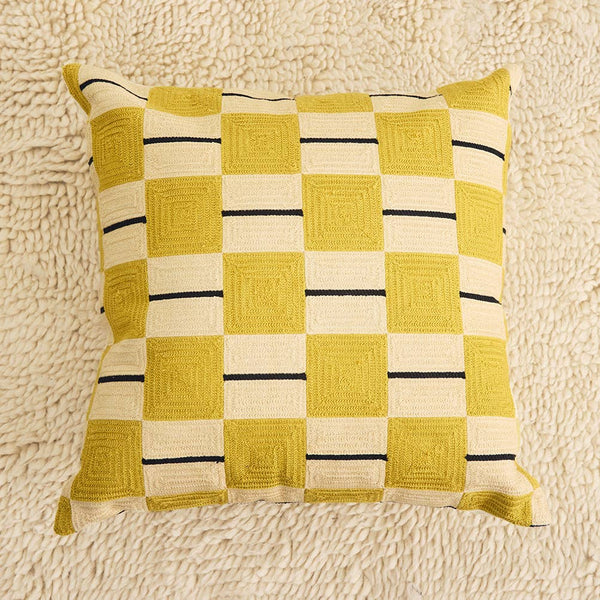 Chess Embroidered Pillow 18x18"