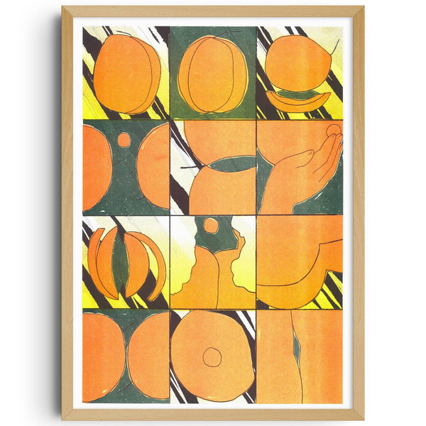 Peachy Golden Hour Risograph Print