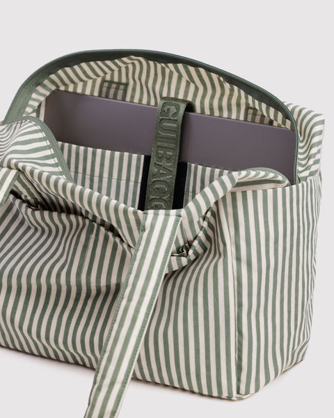 Everyday Cloud Bag - Sage Stripe