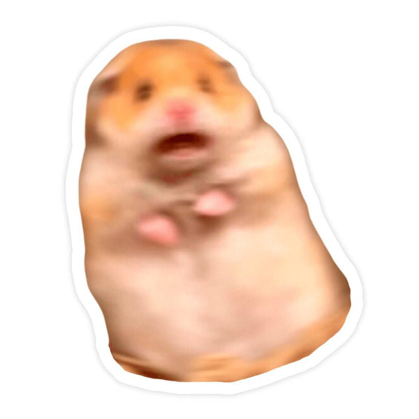 Scared Hamster Sticker