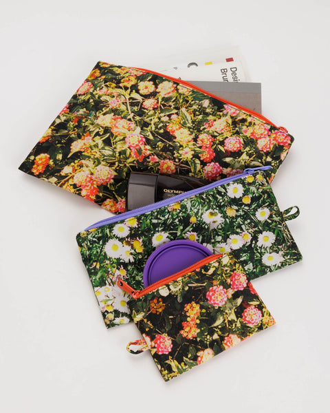 Flat Pouch Set - Photo Florals