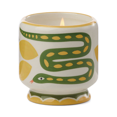 Snake Ceramic Candle - Wild Lemongrass