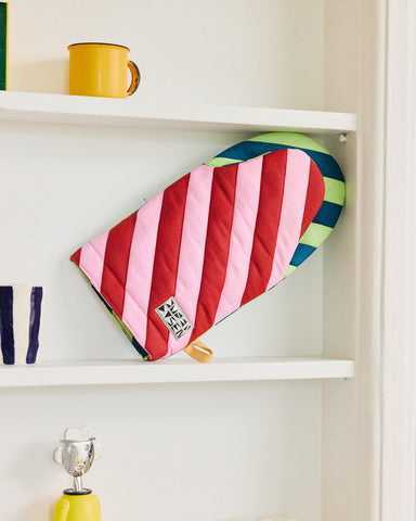 Striped Oven Mitt - Brioche