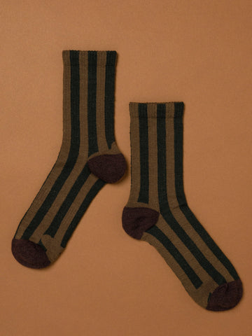 Men's Buren Wool Sporty Crew Socks - Olive