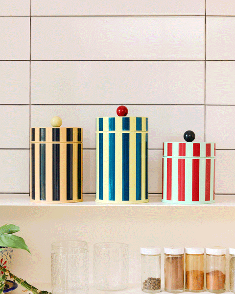 Stripe Canister - Tall