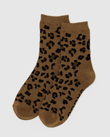 Crew Socks - Dark Leopard