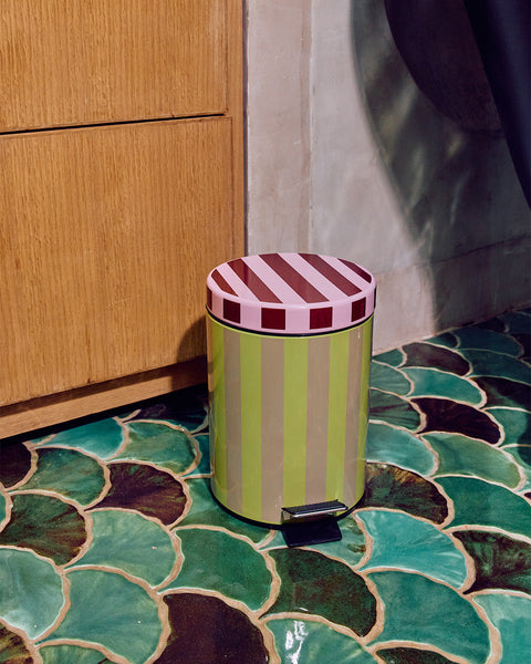 Pedal Trash Bin - Firefly Stripe