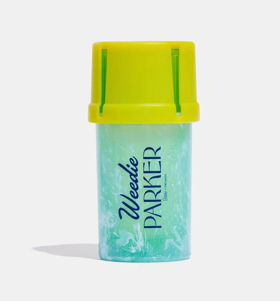 Grinder and Storage Case - Light Blue Marble