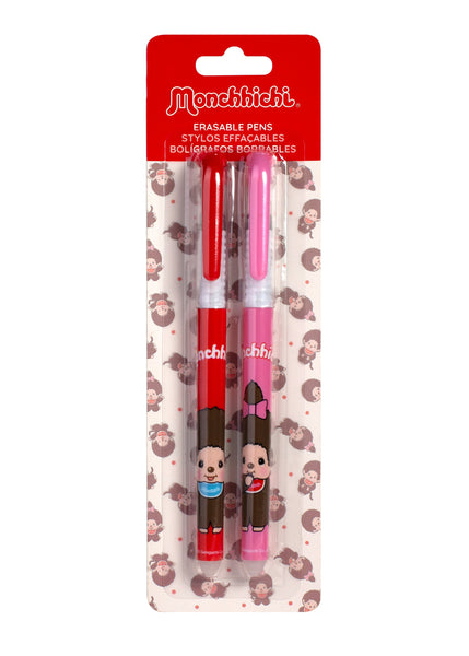 Monchhichi Erasable Pens - Boy/Girl Set of 2
