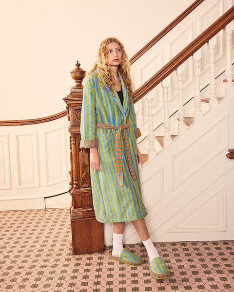 Bathrobe - Grasshopper Stripe