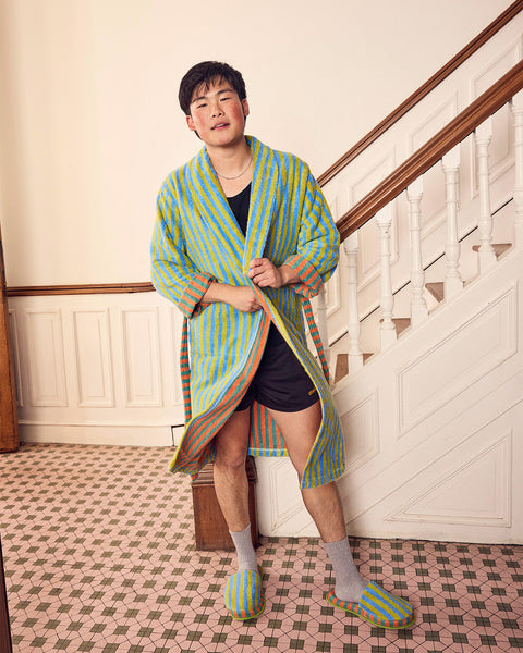 Bathrobe - Grasshopper Stripe