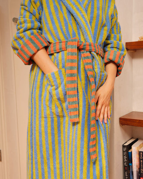 Bathrobe - Grasshopper Stripe