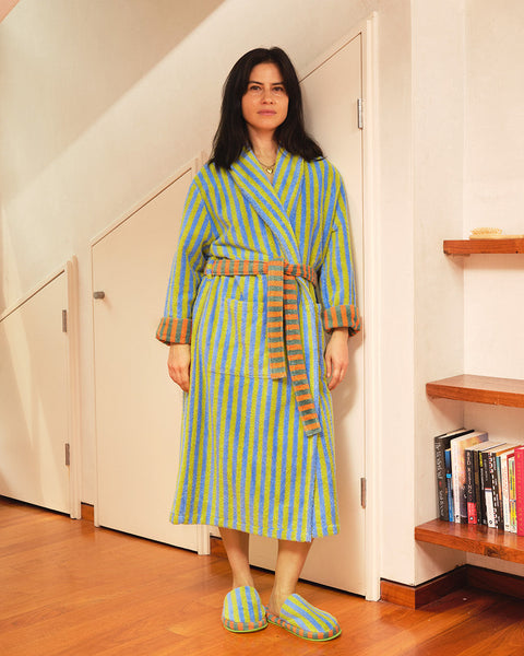 Bathrobe - Grasshopper Stripe