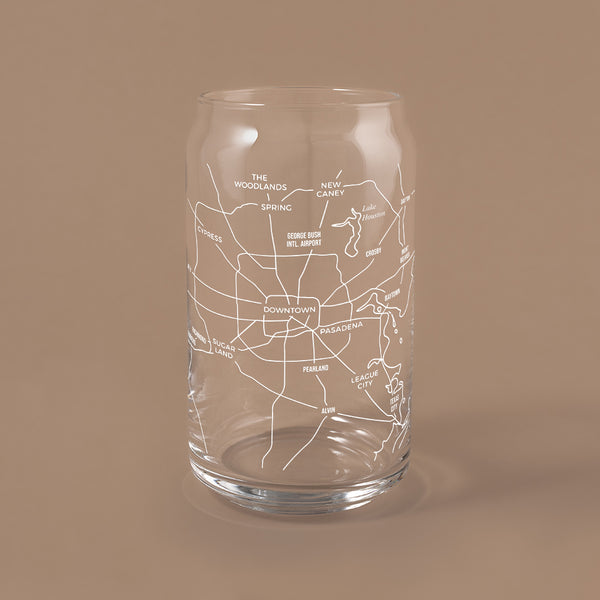 Houston Map Glass - 16oz