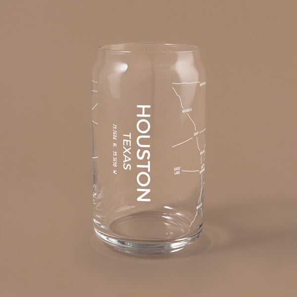 Houston Map Glass - 16oz