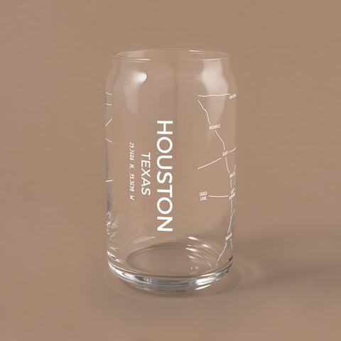 Houston Map Glass - 16oz