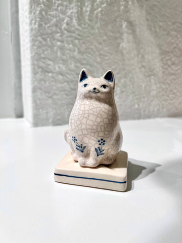 Porcelain Incense Burner - Cat
