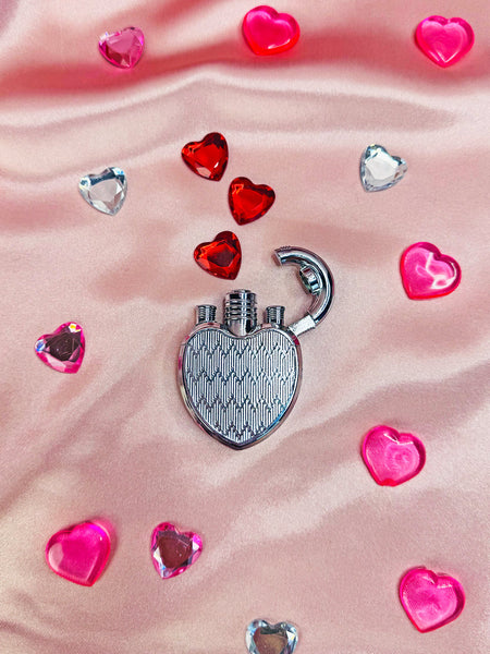 Heart Lock Lighter - Silver