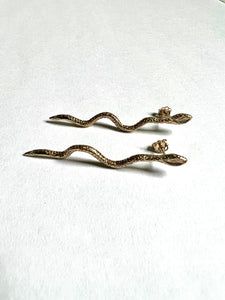 Snake Earrings - 10k Gold