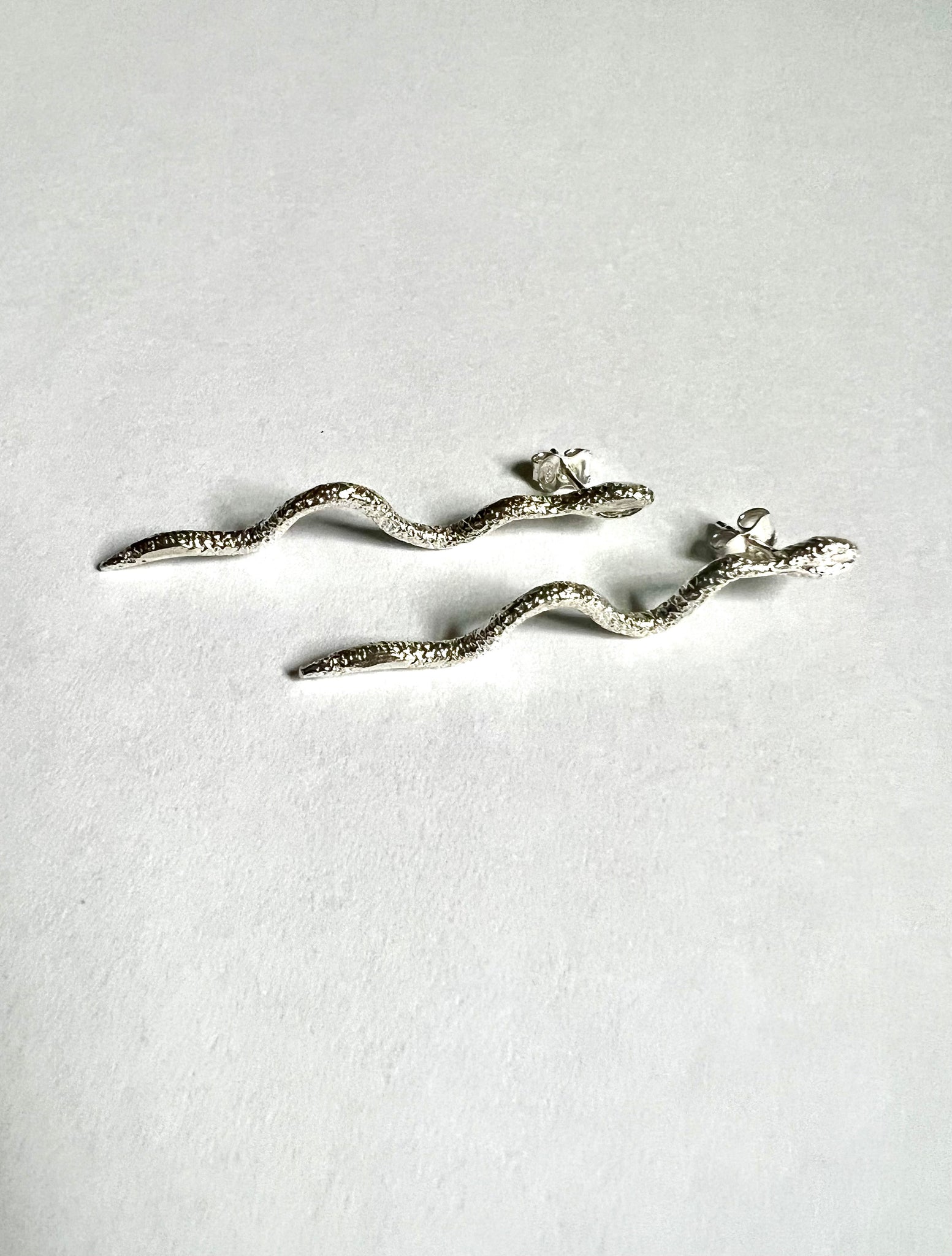 Snake Earrings - Sterling Silver