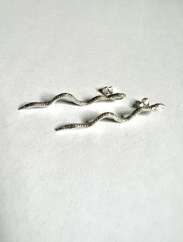 Snake Earrings - Sterling Silver
