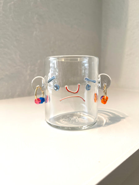 Sad :( Face Cup - Earrings