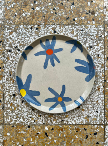 Blue Flowers Plate