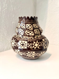 Brown Quilt Vase