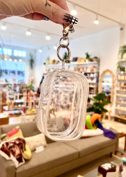 Clear Zipper Pouch Keychain