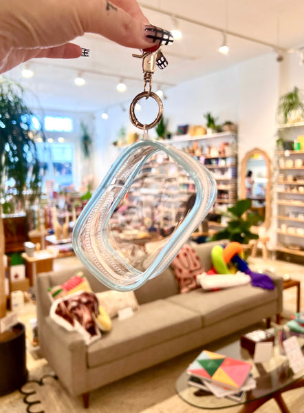 Clear Zipper Pouch Keychain