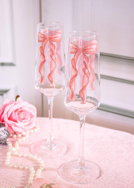 Bow Champagne Glasses